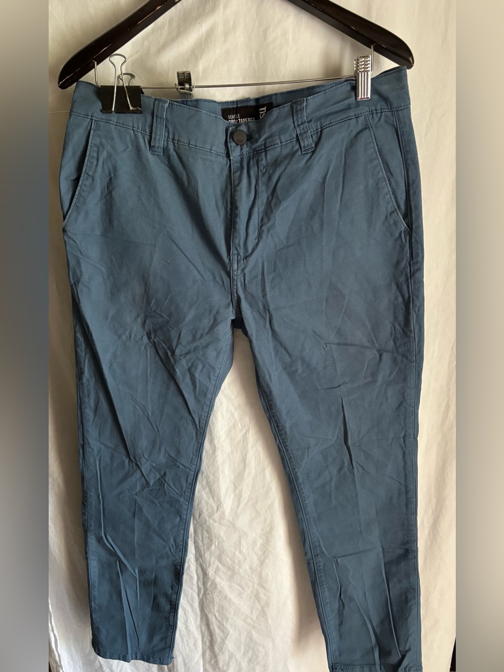 RSQ Seattle crop tapered Blue Slim Chinos
